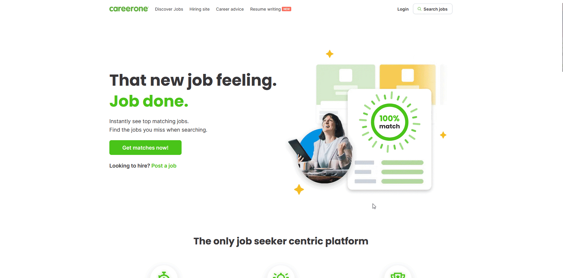 Seaching for a job. – CareerOne